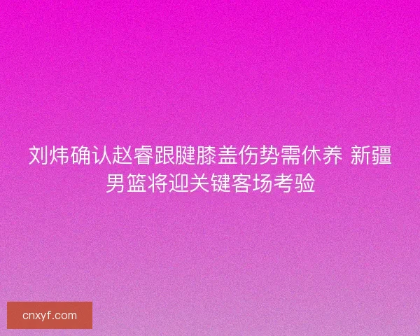 刘炜确认赵睿跟腱膝盖伤势需休养 新疆男篮将迎关键客场考验